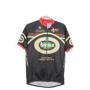 Brewery Black Printed Cycling Jersey Bike Shirt Size XXL